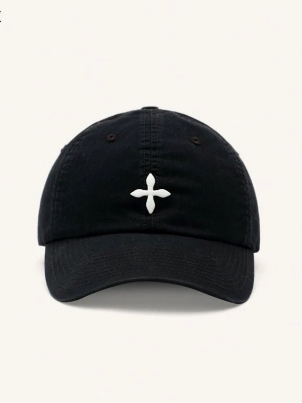 SMFK Black Cotton Baseball Cap — Interior Logo Tag